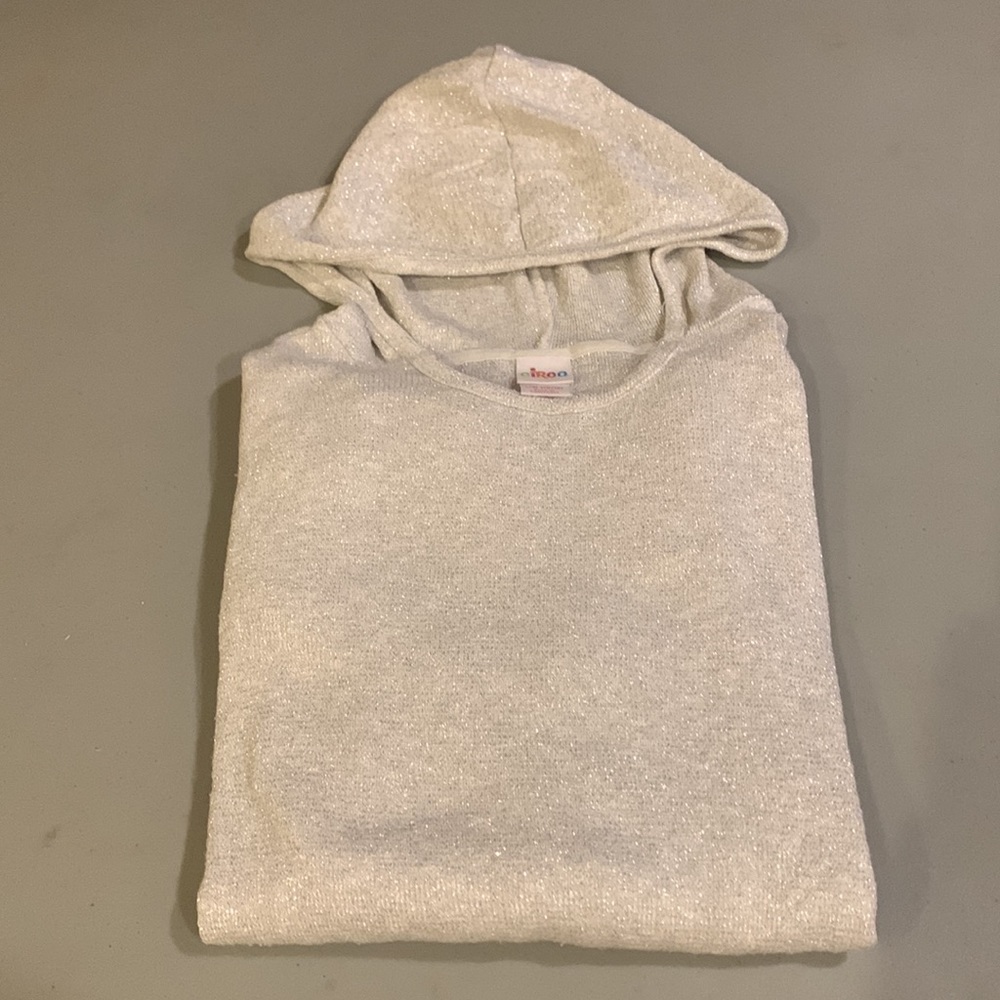 Circo sparkly silver hooded sweater